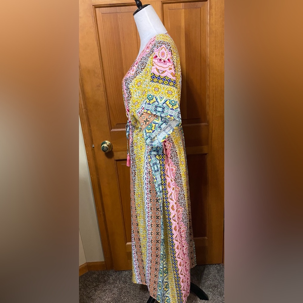 NWOT Unbranded Multicolor Bohemian Kimono - Picture 3 of 5